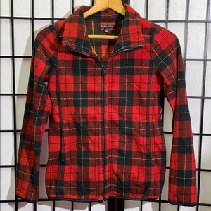 Micro Fleece Buffalo Plaid Jacket Size M